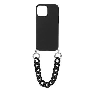 Eko Coque pour iPhone 12 / 12 Pro avec Cordon en Nylon et Chaîne en Résine Noir