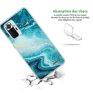 Avis Evetane Coque Xiaomi Redmi Note 10 Pro 360 intégrale transparente Motif Bleu Nacré Marbre Tendance