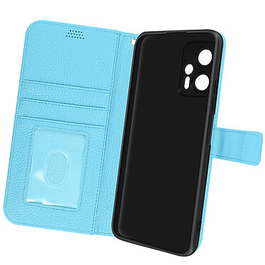 Avizar Étui pour Xiaomi Poco X4 GT Clapet Portefeuille Support Vidéo Dragonne  bleu