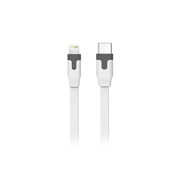 Muvit Câble Lightning MFI vers USB-C 3A Tab Cable Charge Rapide 1m Blanc