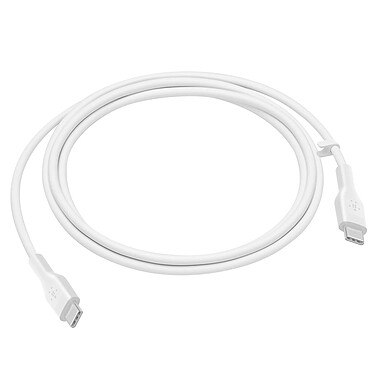 Belkin Câble USB C Power Delivery 60W Transfert de Données Silicone 1m Blanc