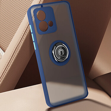 Avis Avizar Coque pour Motorola Moto G84 Bague Métallique Support Vidéo Bleu Nuit