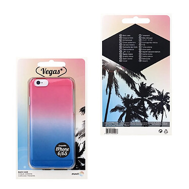 Acheter Muvit Coque pour iPhone 6 / 6S / 7 / 8 Vegas Rigide Bleu / Rose