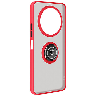 Avizar Coque pour Xiaomi Redmi A3 Bague Métallique Fonction Support Rouge