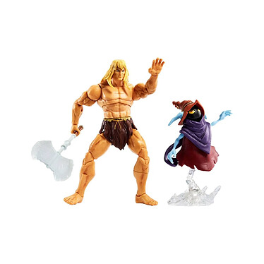 Maîtres de l'Univers : Revelation Masterverse 2022 - Figurines Deluxe Savage He-Man & Orko 18 c pas cher