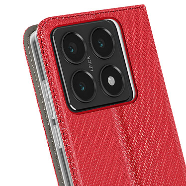 Avizar Étui pour Xiaomi 14T Clapet Magnétique Porte-carte Rouge pas cher