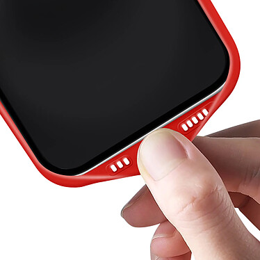 Avizar Coque pour iPhone 16 Semi-rigide Soft-touch Anti-traces Rouge pas cher