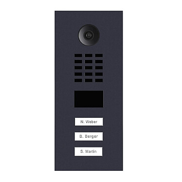 Doorbird - Portier vidéo IP 3 sonnettes + Support saillie - Doorbird D2103V Anthracite