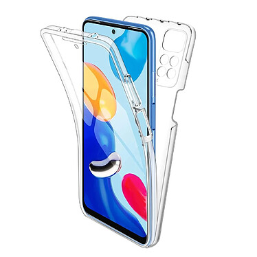 Evetane Coque Xiaomi Redmi Note 11 360° intégrale Protection avant et arrière silicone transparente Motif