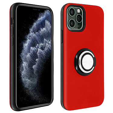 Avizar Coque iPhone 11 Pro Antichoc Bague Maintien Support Vidéo Bords Surélevés Rouge