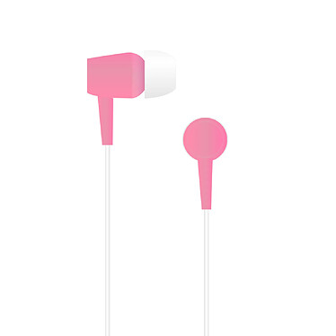 Schneider Écouteurs Xtra Intra-auriculaires Jack Confortables avec Embouts en Silicone Blanc / Rose