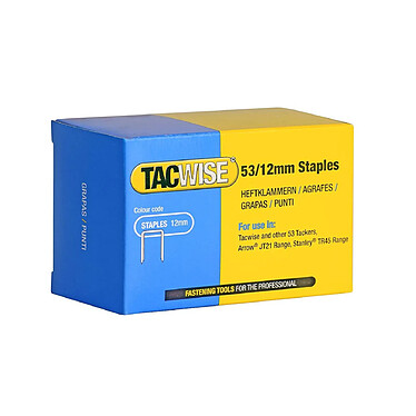 TACWISE Boite de 5000 Agrafes 53/12 mm Type 53 galvanisées