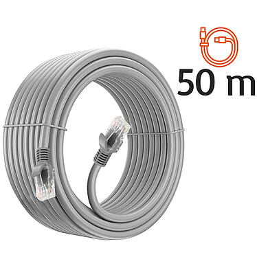 LinQ Câble Réseau Ethernet RJ45 Catégorie 6 Connexion Rapide Fiable 50m  Gris pas cher