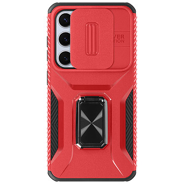 Avis Avizar Coque pour Samsung Galaxy S24 Bague Support Cache caméra Rouge