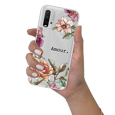 LaCoqueFrançaise Coque Xiaomi Redmi 9T 360 intégrale transparente Motif Amour en fleurs Tendance pas cher