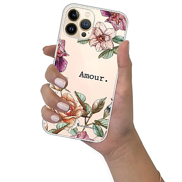 LaCoqueFrançaise Coque iPhone 13 Pro 360 intégrale transparente Motif Amour en fleurs Tendance pas cher