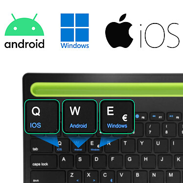 Avis LinQ Clavier sans fil QWERTY Noir , Compatible iOS / Android / Windows