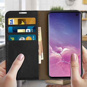 Avis Avizar Étui Samsung Galaxy S10 Housse Folio Cuir Support Vidéo noir