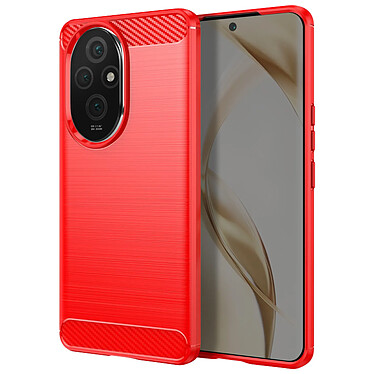 Avizar Coque pour Honor 200 Souple Effet Carbone et Brossé Rouge pas cher