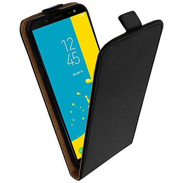 Acheter Avizar Etui Samsung Galaxy J6 Housse Clapet Vertical Porte-carte Coque silicone Noir