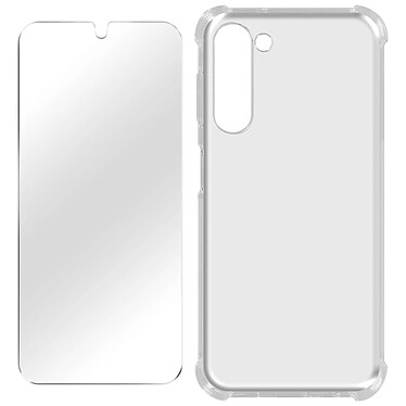 Avizar Pack Protection pour Samsung Galaxy S23 Coque Renforcée et Verre Trempé  Transparent