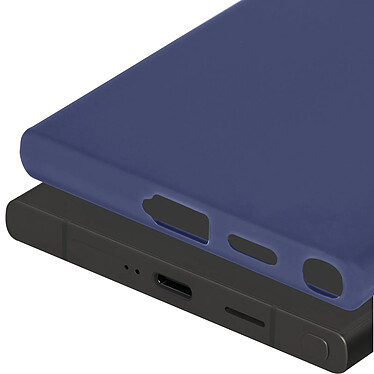 Avizar Coque pour Samsung Galaxy S24 Ultra Finition Mate Soft Touch Bleu Nuit pas cher