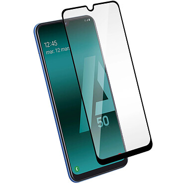 Avizar Film Galaxy A50 Protection Ecran Verre Trempé Bords Biseautés Noir