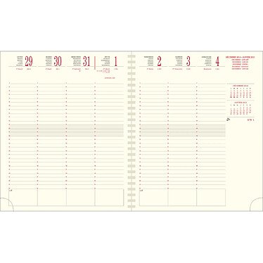 EXACOMPTA Agenda semainier de bureau Eurotime 27S ,noir