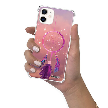 Evetane Coque iPhone 12 mini anti-choc souple angles renforcés transparente Motif Attrape rêve rose pas cher