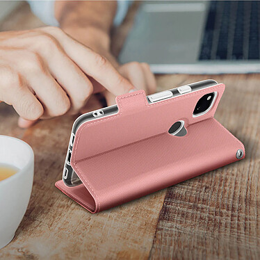 Acheter Avizar Etui pour Google Pixel 4A Housse Folio portefeuille Fonction support Rose