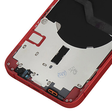 Avis Clappio Châssis Complet pour iPhone 12 Cadre central et Vitre arrière Rouge