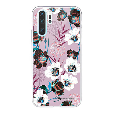 LaCoqueFrançaise Coque Huawei P30 Pro/ P30 Pro New Edition silicone transparente Motif Fleurs parme ultra resistant