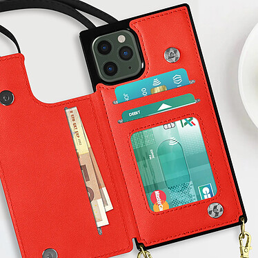 Avis Avizar Coque Cordon iPhone 11 Pro avec Porte-cartes Support Vidéo Lanière rouge