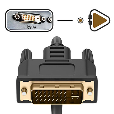 Avizar Câble Vidéo 1,5m  : HDMI mâle vers DVI mâle, Full HD 1080p pas cher