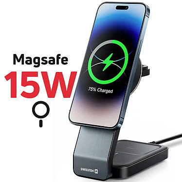 Avis Swissten Station de Charge MagSafe 23W pour iPhone, AirPods et Apple Watch Noir