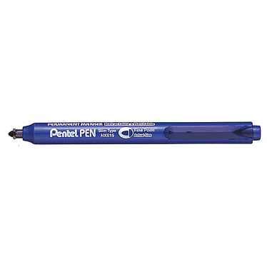 PENTEL Marqueur Permanent Rétractable PENTEL PEN NXS15 Corps Fin Bleu x 12