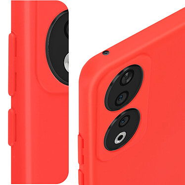 Avizar Coque pour Honor 90 Silicone Semi-rigide Doux au Toucher  Rouge pas cher