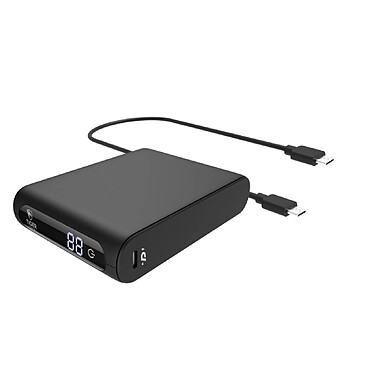 Tiger Powerbank 10000mAh Power Delivery Quick Charge avec 2 Câbles USB-C Noir