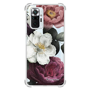 LaCoqueFrançaise Coque Xiaomi Redmi Note 10 Pro Silicone antichocs Solides coins renforcés  transparente Motif Fleurs roses