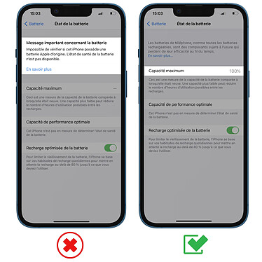 Avis Clappio Batterie Sans BMS pour iPhone 13 Capacité 3227mAh