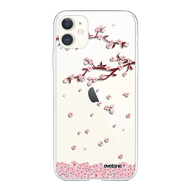 Evetane Coque iPhone 11 360 intégrale transparente Motif Chute De Fleurs Tendance