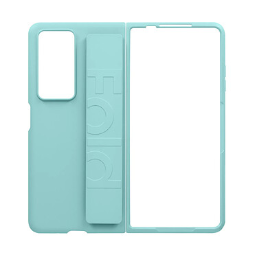 Avizar Coque pour Honor Magic V2 Semi rigide Toucher Doux Strap Extensible Turquoise