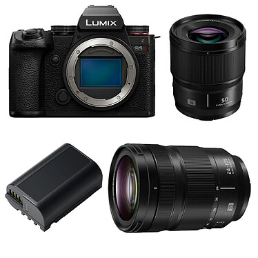 PANASONIC LUMIX S5 MARK II + 24-105 + 50mm f/1.8 + 2eme batterie