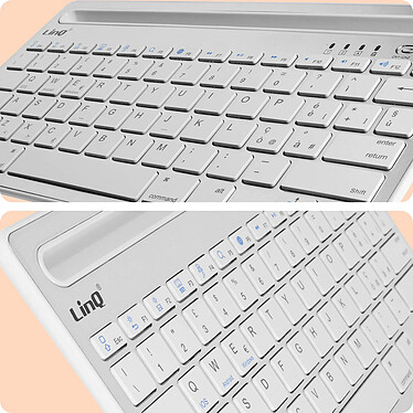 Acheter LinQ Clavier sans fil QWERTY Blanc , Compatible iOS / Android / Windows