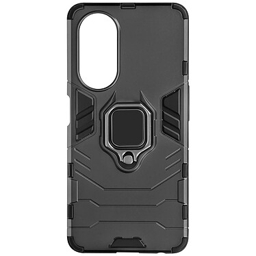 Avizar Coque pour Oppo A98 5G Bi-matière Antichoc Anneau Support  Noir