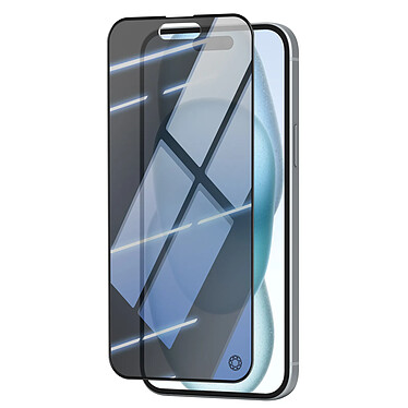 Avis Force Glass Protège Écran Anti espion pour iPhone 15 Plus Incassable Flexible Noir Transparent