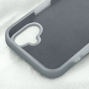 Acheter Avizar Coque pour iPhone 16 Antichoc Intérieur Doux Bord Surélevé Gris