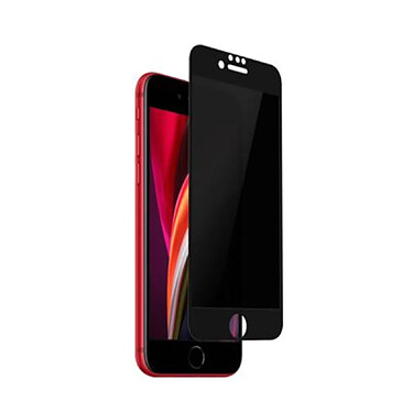 Tiger Protège-écran pour Apple iPhone SE / 8 / 7 / 6S / 6 Confidentiel Antibactérien Noir transparent