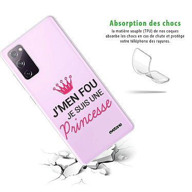 Avis Evetane Coque Samsung Galaxy S20 FE 360 intégrale transparente Motif Je suis une princesse Tendance