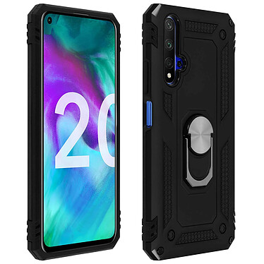 Avizar Coque Honor 20 / Huawei Nova 5T Antichoc bi-matières Bague Support Vidéo noir